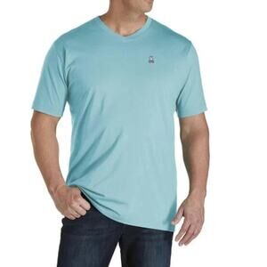 PSYCHO BUNNY Classic V Neck Tee Men 3XL Embroidery Pima Cotton Timeless Travel